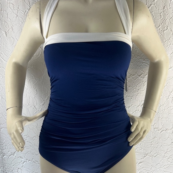 Ralph Lauren Shirred Bandeau Onie Piece - Picture 3 of 8